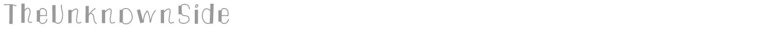 The Unknown Side font preview